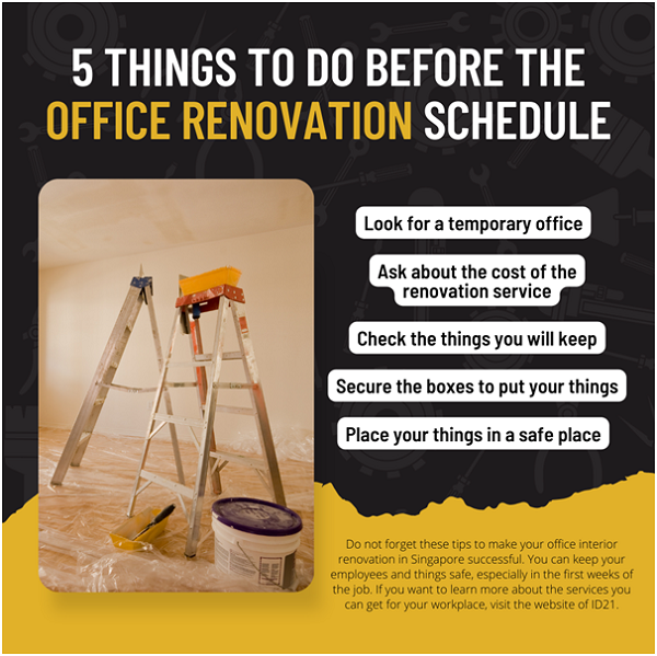 5 Things To Do Before The Office Renovation Schedule